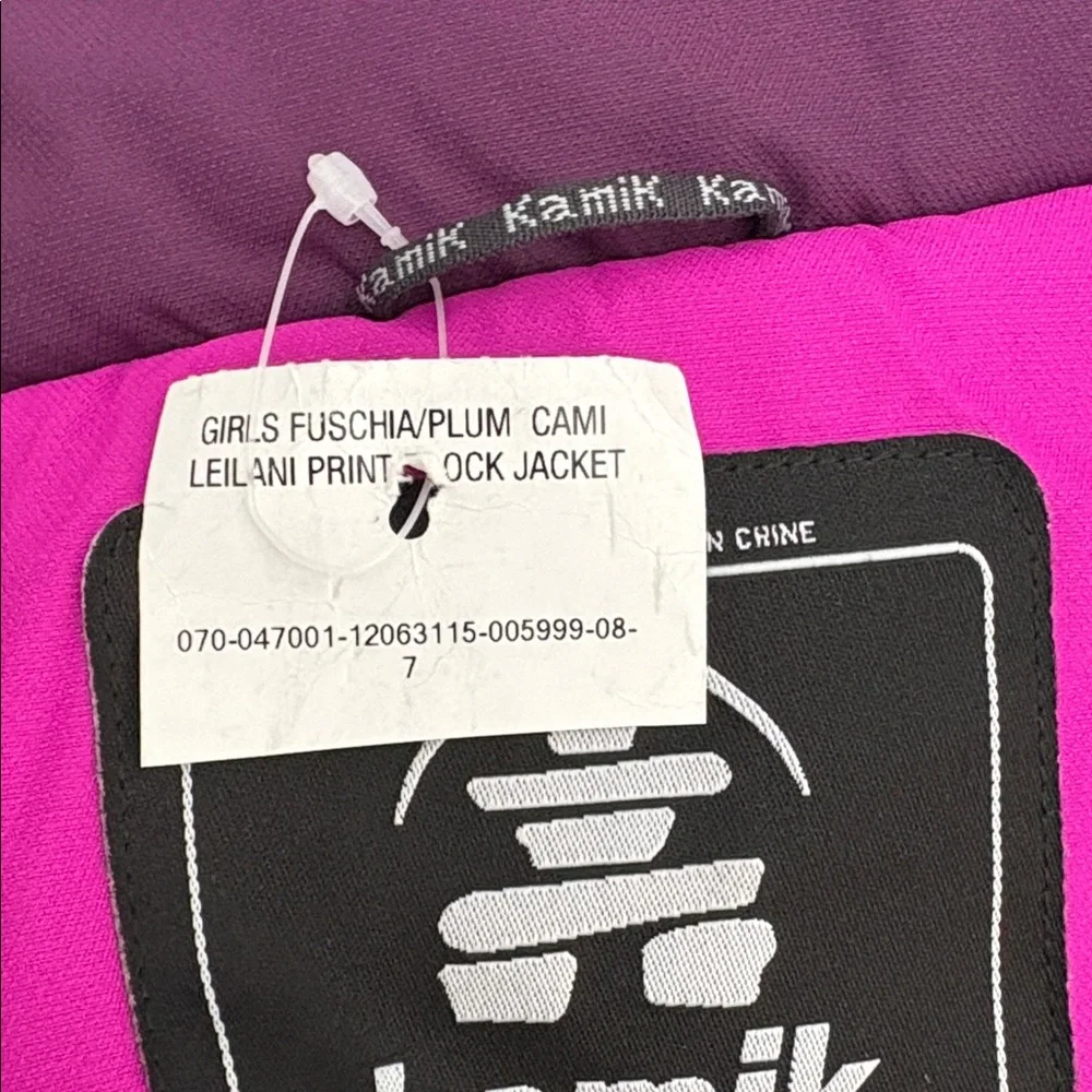 NEW Kamik Cami Leilani print jacket plum/fuschia NWOT